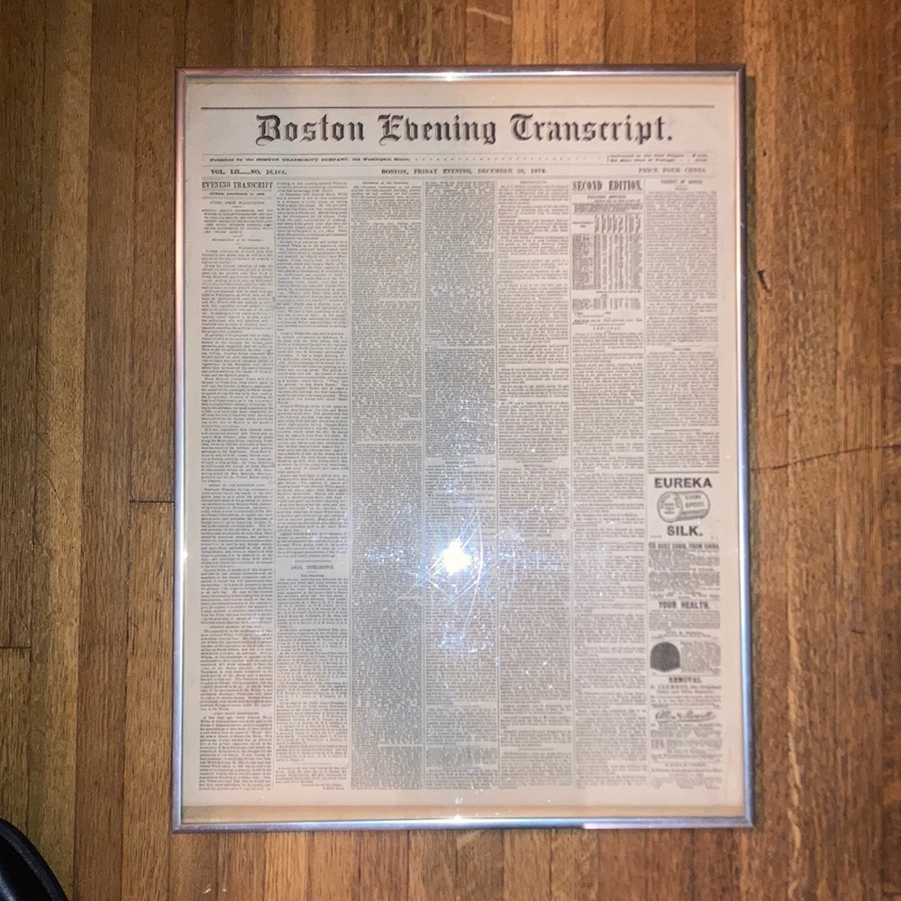 📰 Boston Evening Transcript Valley Forge Authenticated Late 1800s Newspaper 🗞